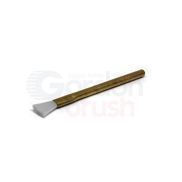 11/16" Trim Nylon Bristle, Applicator Brush, Brass Handle, 12 PK